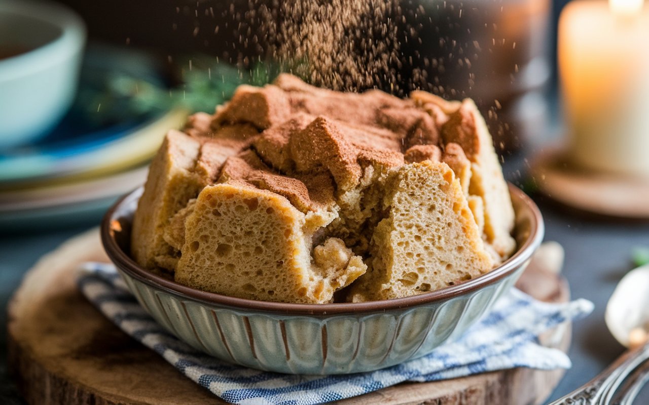 Should bread pudding be refrigerated overnight before baking?