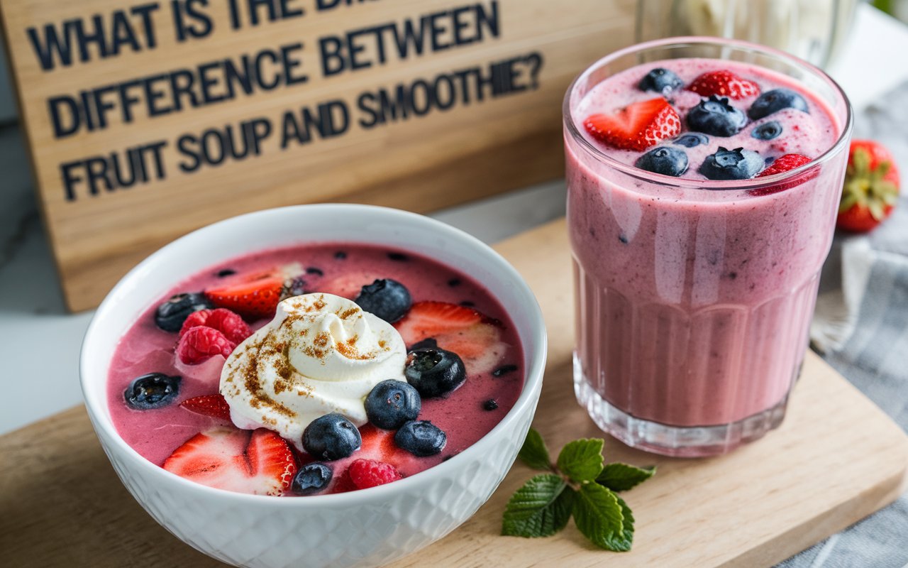 What is the difference between fruit soup and smoothie?